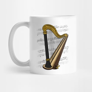 Harp Player Harpist String Musician (Colour) Mug